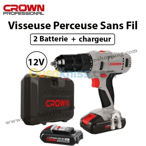 Visseuse Perceuse Sans Fil 12V 1.5Ah | CROWN