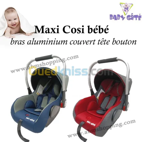 Maxi Cosi bébé bras aluminium couvert tête bouton | Baby Gâté