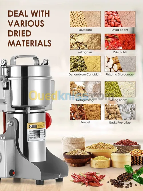 Broyeur à épice et grains électrique 1 kg -Kitchef      رحاية القهوة والتوابل (F) 