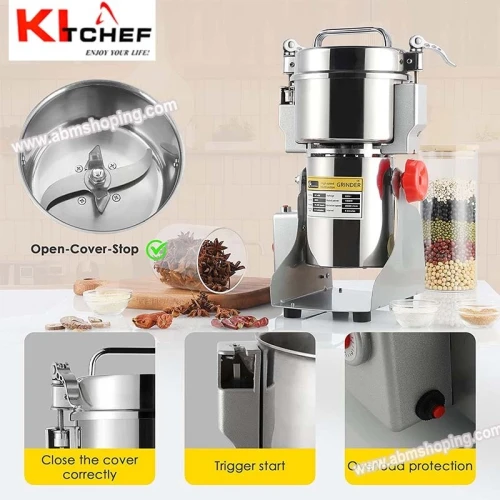 Broyeur à épice et grains électrique 400 G - kitchef  رحاية القهوة والتوابل