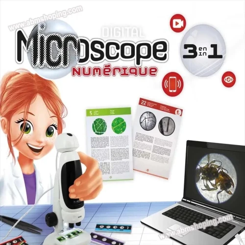 Jeux Microscope Digital 50 expériences  Buki France