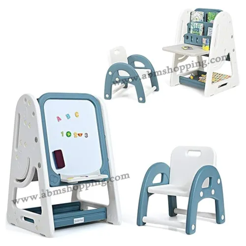 Bureau enfant avec rangement et tableau 2En1 | FERDI PLAST (F) 