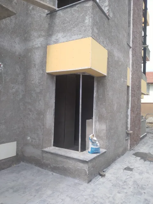 Réalisation de parements de façades en Aquapanel 