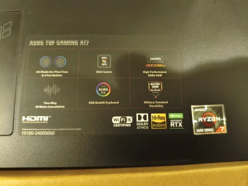 ASUS TUF A17, RYZEN 7 6800H, RTX 3070TI 140W, 1TO SSD, 16GO DDR5