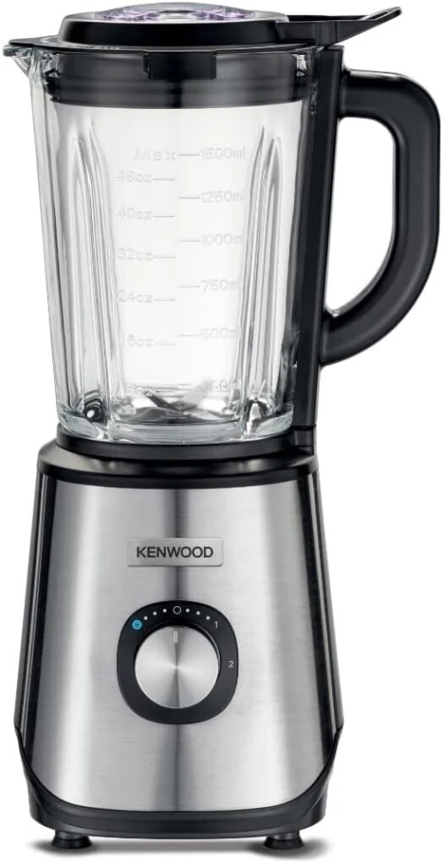 Kenwood Mixeur en Verre 1000W , Smoothie 1,5L avec Moulin à Épices, Hachoir, Fonction Crush Glace