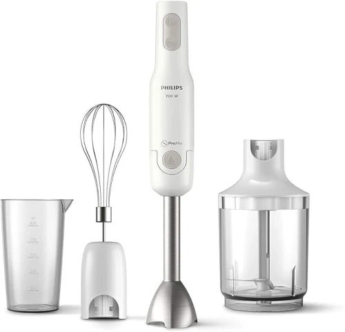 Philips Mixeur Plongeant Daily Collection 700 W, Inclus : Gobelet + Hachoir XL + Fouet
