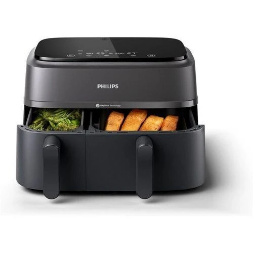 Philips Air Fryer Série 3000 - Cuisson saine, ,  9 L , écran tactile,  deux tiroirs-NA350/09