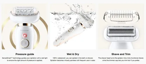 Braun Épilateur Silk-Épil 9 Flex , 3en1 , Wet & Dry , 6 Accessoires  SES90103D
