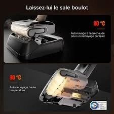 Balai aspirateur laveur Roborock F25 RT   -20000 PA-  inclinaison a 180 degre - 50 min d'aotonomie - auto nettoyage