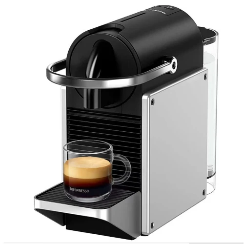 Machine a café capsules NESPRESSO pixie silver - c62- 19 bars - 2 recettes - 0,70 L