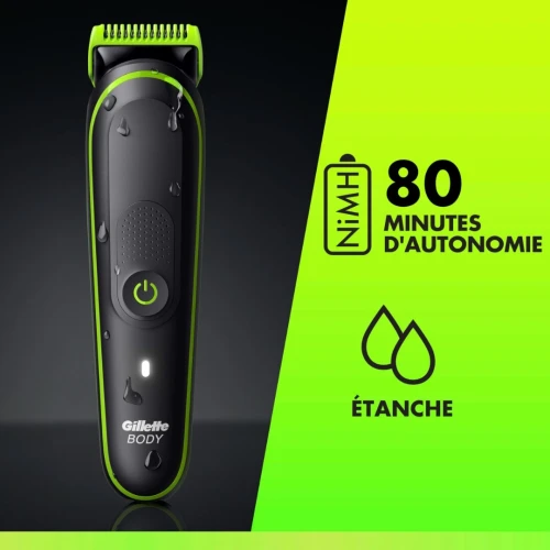 tondeuse électrique Gillette Labs i3 intimate -waterproof -80min - 2sabots de protection