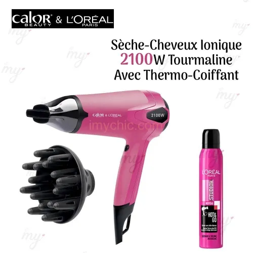 Calor sèche cheveux HOT SECHAGE anti frisottis 3 vitesses + 3 niveaux de température 2100W ,YY2480FF