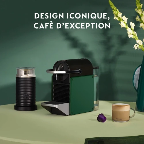 Machine a café capsules NESPRESSO pixie vert - c62- 19 bars - 2 recettes - 0,70 L