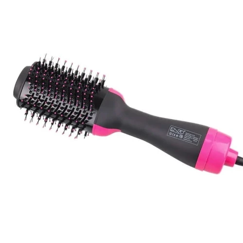 ENZO PROFESSIONAL Brosse Chauffante Rotatif Peigne Coiffeur Professionnel 1000w rose EN4118