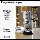 Machine a cafe Delonghi Dedica Style , Metal , 15 bars , 3 filtres inclus , 1.1L , ec685m