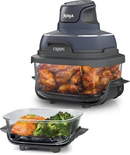 Ninja CRISPi air fryer portable, 3,8L, 4-en-1 : Frire sans huile, 2 récipients , 1700 W fn101