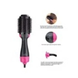 ENZO PROFESSIONAL Brosse Chauffante Rotatif Peigne Coiffeur Professionnel 1000w rose EN4118