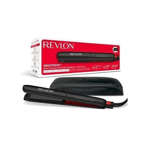Lisseur Revlon Smoothstay infusé à l'huile de coco , Température réglable,  RVST2211PE