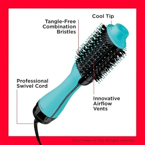 BROSSE A CHEVEUX PROFESSIONAL Salon One-Step Volumiser RVDR5222MUKE BLEU
