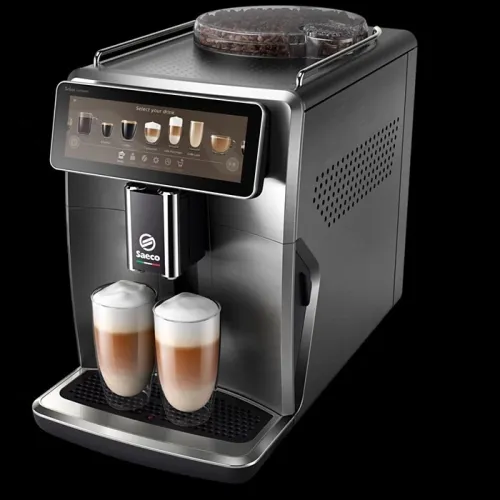 Machine a cafe automatique Saeco Xelsis Suprema (SM8889/00) - 15bar- 1.7L reservoire d'eau -450g bac a grains -ecran tactile 7.8 pouces- 22 boissons -titanium