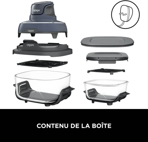 Ninja CRISPi air fryer portable, 3,8L, 4-en-1 : Frire sans huile, 2 récipients , 1700 W fn101