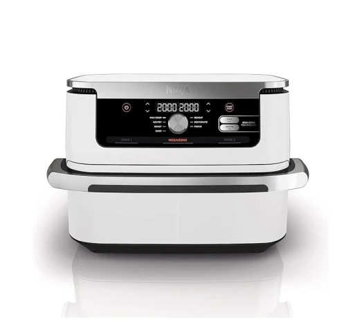 Ninja Friteuse Sans Huile Grand Bac 10,4L Avec Posibilite Separation On Deux Zone AF500 BLANC