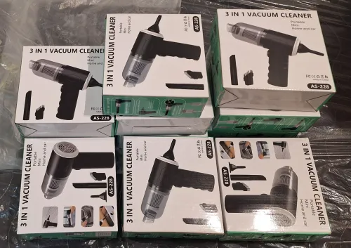 Aspirateur souffleur et gonfleur à main rechargeable sans fil