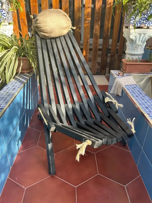 Chaise pliante en bois