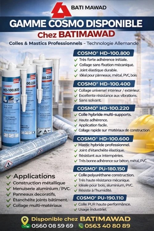 Mastic Colle PUR et Hybrides Nouvelle Génération (HIGH TACK / FIBER / PU)