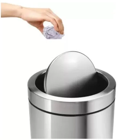 POUBELLE RONDE 60 LITRES EN INOX 