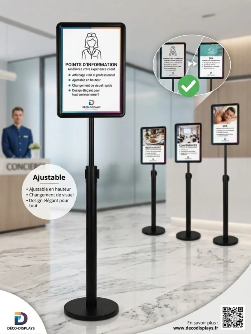 PIQUET DE GUIDAGE A SANGLES &  CORDES  POUR ORGANISATION & SECURITE