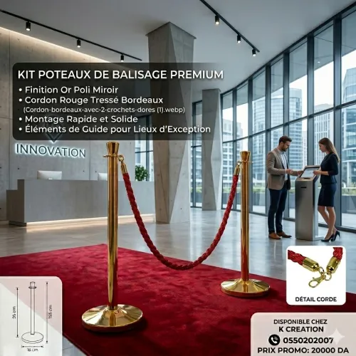Poteaux De Balisage & cordes securite  VIP