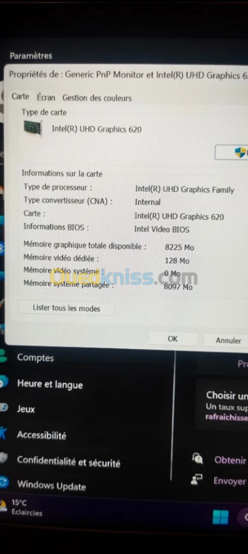 Dell i7 8 génération 