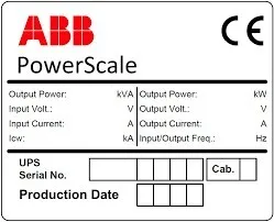 ONDULEUR  ABB 60KVA / 80KVA / 100KVA / 120KVA