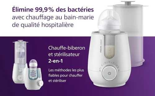 Chauffe Biberon Rapide & Stérilisateur 2 en 1 PHILIPS AVENT