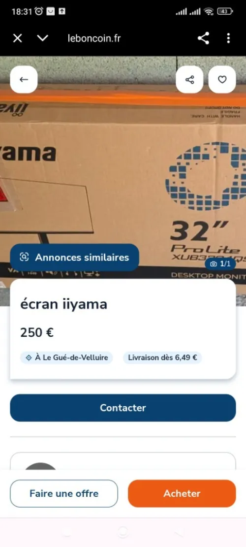 Écran iiyama 32"