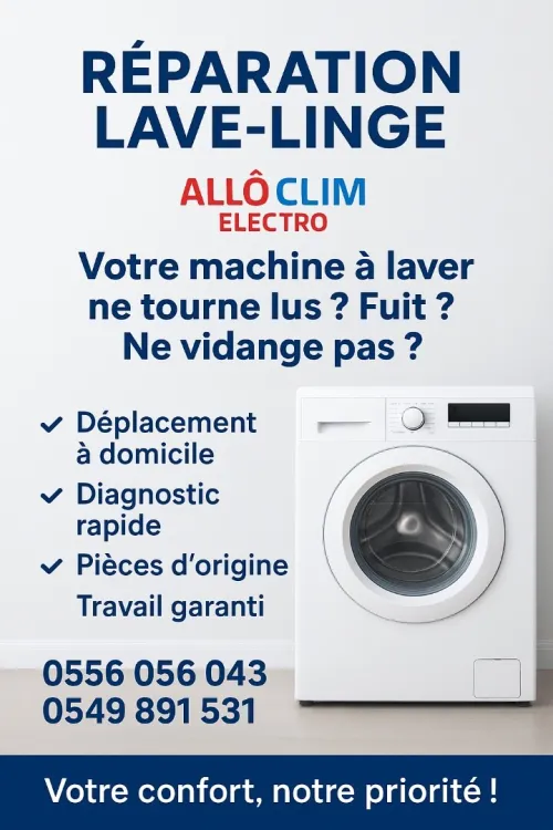 Réparation machine à laver à domicile