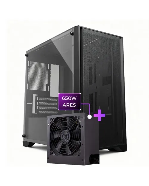 Case Ares B02M BLACK+PSU 650W