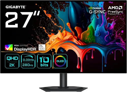 GIGABYTE MO27Q28G 27" QHD OLED Gaming 2560 x 1440, 280Hz, 0.03ms