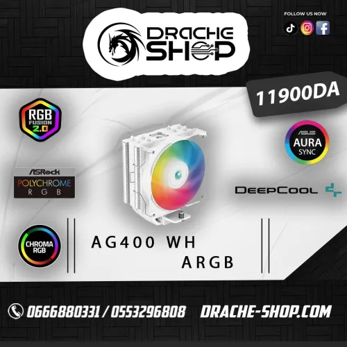 CPU COOLER DeepCool AG400 WH ARGB