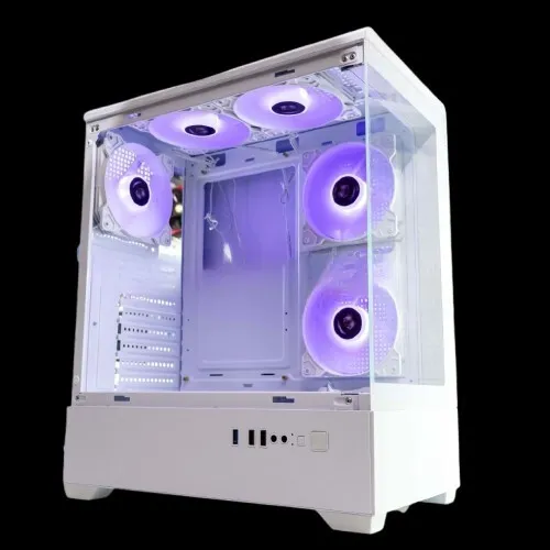 CASE HYBROK MOON 5 FAN ARGB BLACK / WHITE