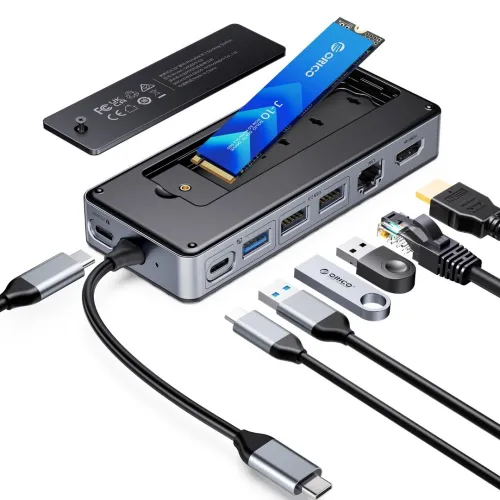 ORICO Dual M.2 NVMe SSD Aluminum USB3.2 Gen2 10Gbps,