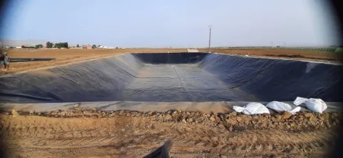 Installation de bassins d'irrigation en géomembrane