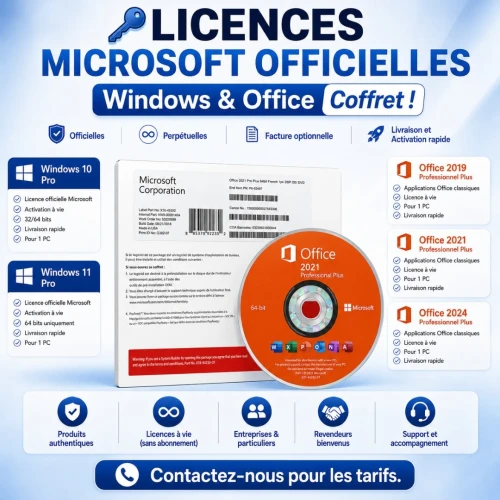 COFFRETS MICROSOFT OFFICIELS - Windows & Office