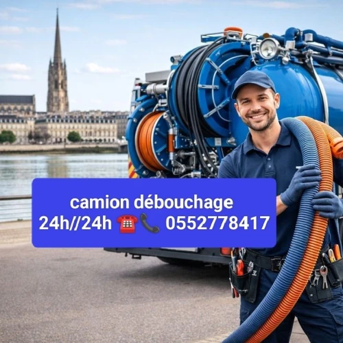 Camion vidange débouchage canalisation vidange nettoyage 24/24