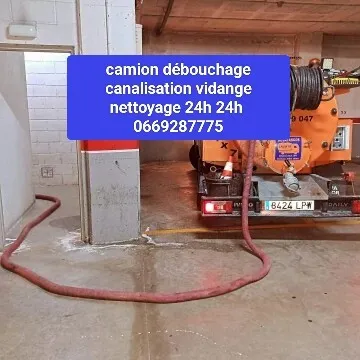 Camion débouchage canalisation vidange nettoyage 24h 24h