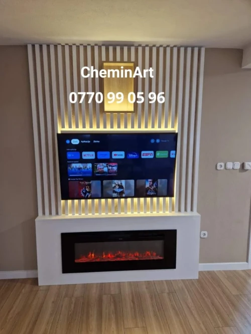 Cheminée électrique décorative 