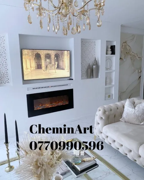 Cheminée électrique décorative 