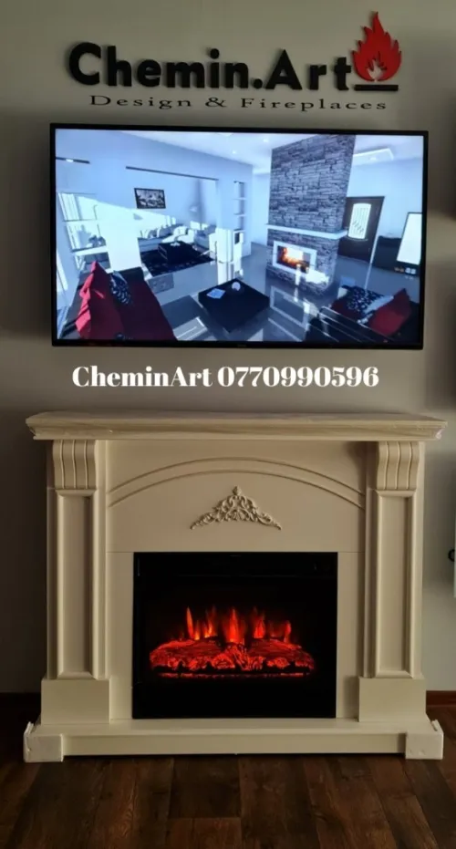 Cheminée électrique chauffante décorative
