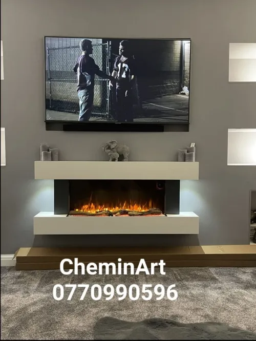 Cheminée électrique décorative 